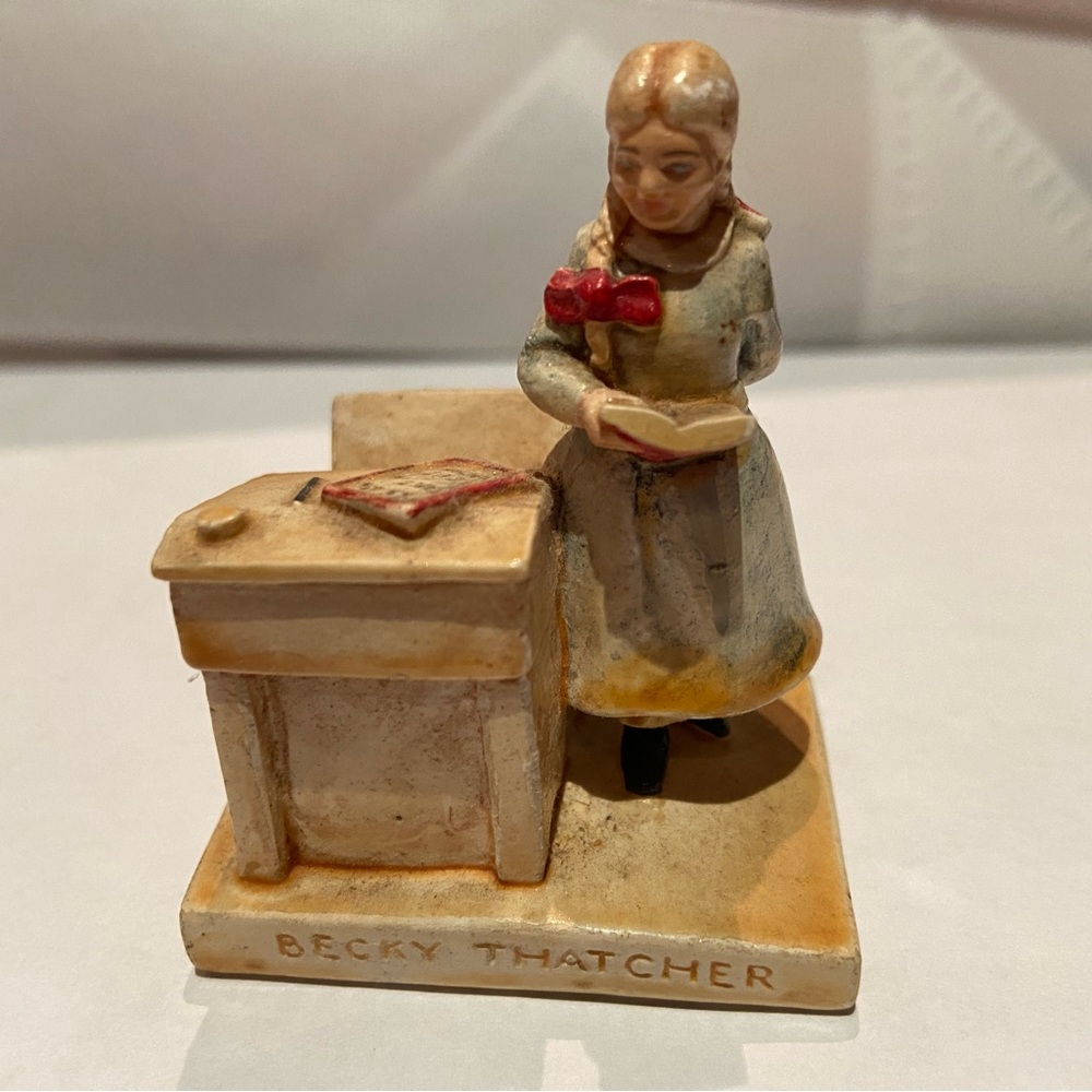 Sebastian Miniature Becky Thatcher at her desk, Vintage,‎ 1948